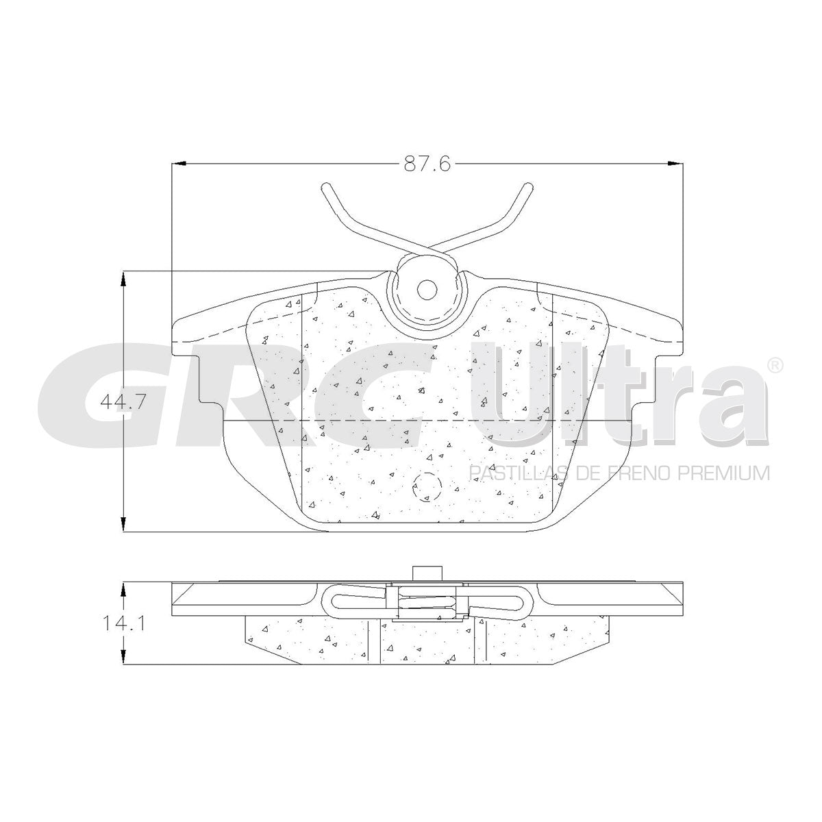 GMD1478 - BALATAS SEMIMETALICAS TRASERAS PARA ALFA ROMEO GTV 2003-2003