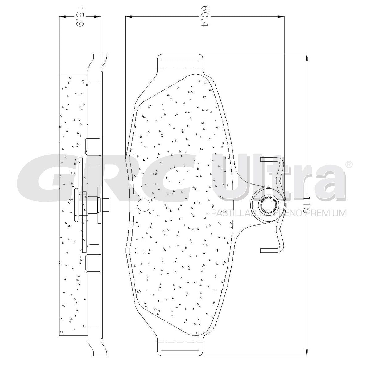 GCD347 - BALATAS CERAMICAS TRASERAS PARA FORD COUGAR 1987-1988