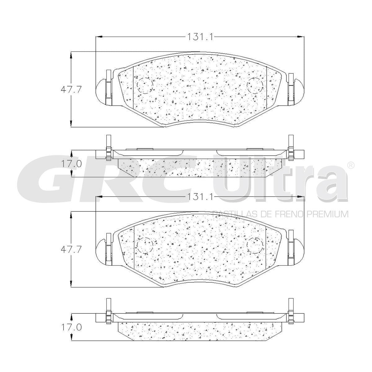 GMD1143 - BALATAS SEMIMETALICAS DELANTERAS PARA PEUGEOT 206 2000-2000