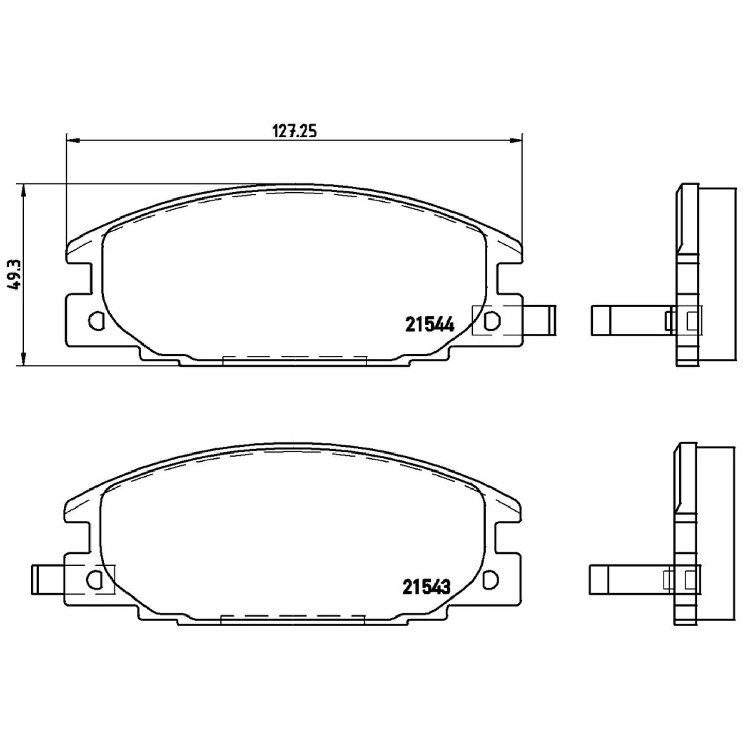 BRE-P59015 - BALATAS DELANTERAS PARA CHEVROLET LUV BASE 2000-2005
