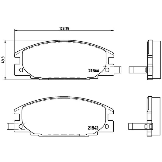 BRE-P59015 - BALATAS DELANTERAS PARA CHEVROLET LUV BASE 2000-2005