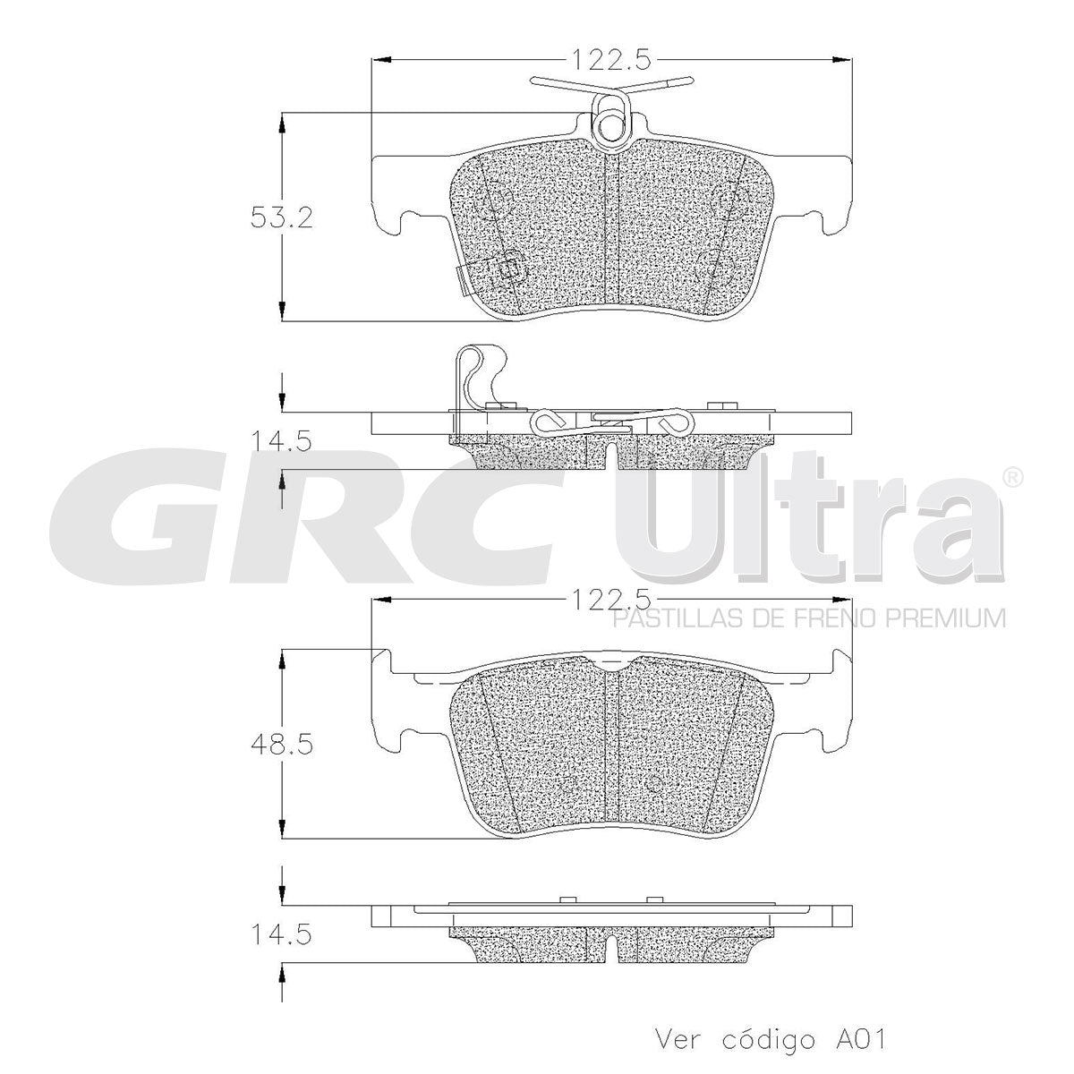 GCD2102 - BALATAS CERAMICAS TRASERAS PARA ACURA INTEGRA 2024-2024