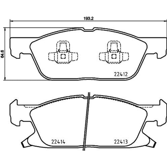BRE-P24188 - BALATAS DELANTERAS PARA FORD EDGE SE 2015-2020
