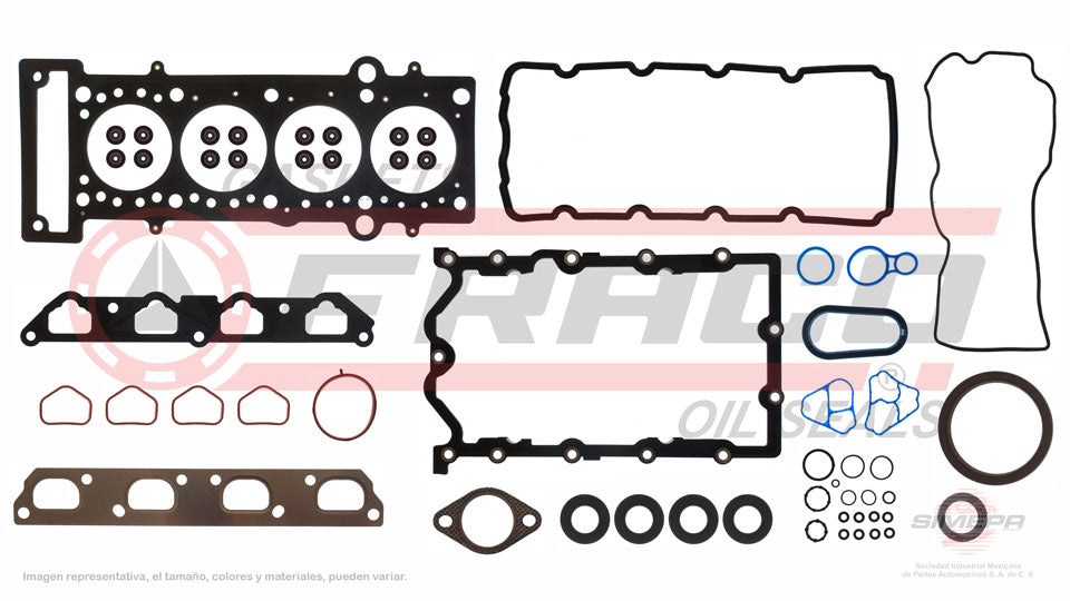 FSX-0840021 - JUEGO DE EMPAQUES PARA MINI COOPER L4 1.6 L SOHC W10B16A 16 V. SOHC W10B16A 2002-2008