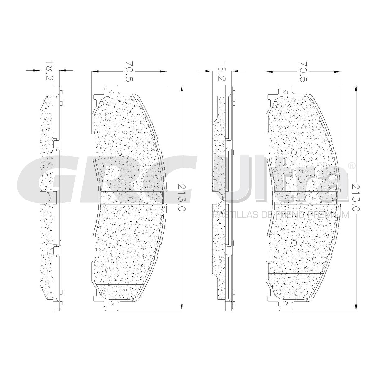 GMD1680 - BALATAS SEMIMETALICAS DELANTERAS PARA FORD F-250 SUPER DUTY 2013-2013