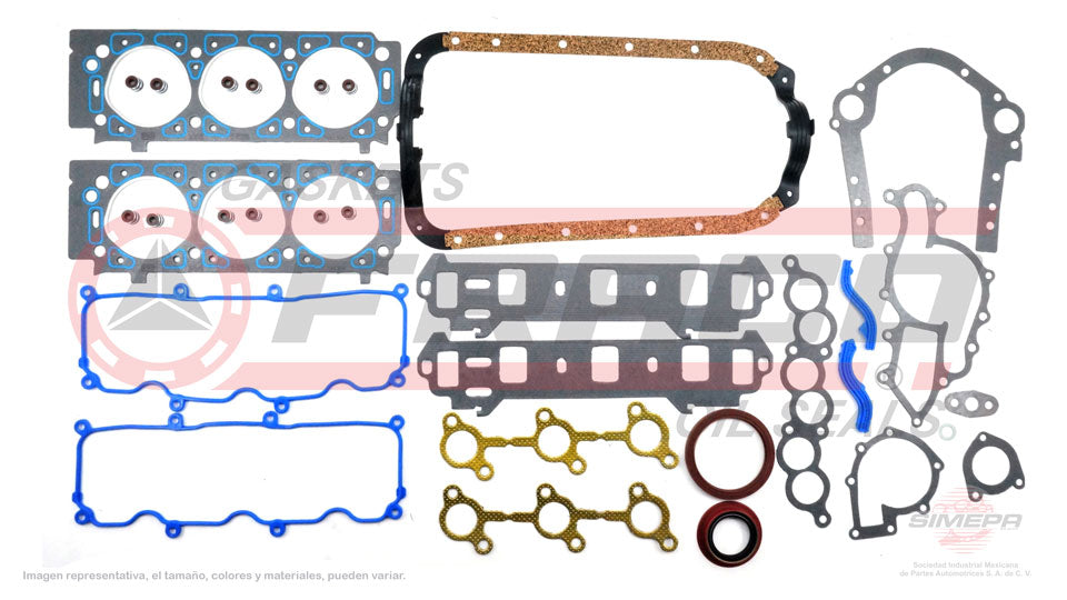 FSX-2662053-1 - JUEGO DE EMPAQUES PARA FORD PROBE V6 3.0 L VULCAN 12 V. OHV 1991-1992