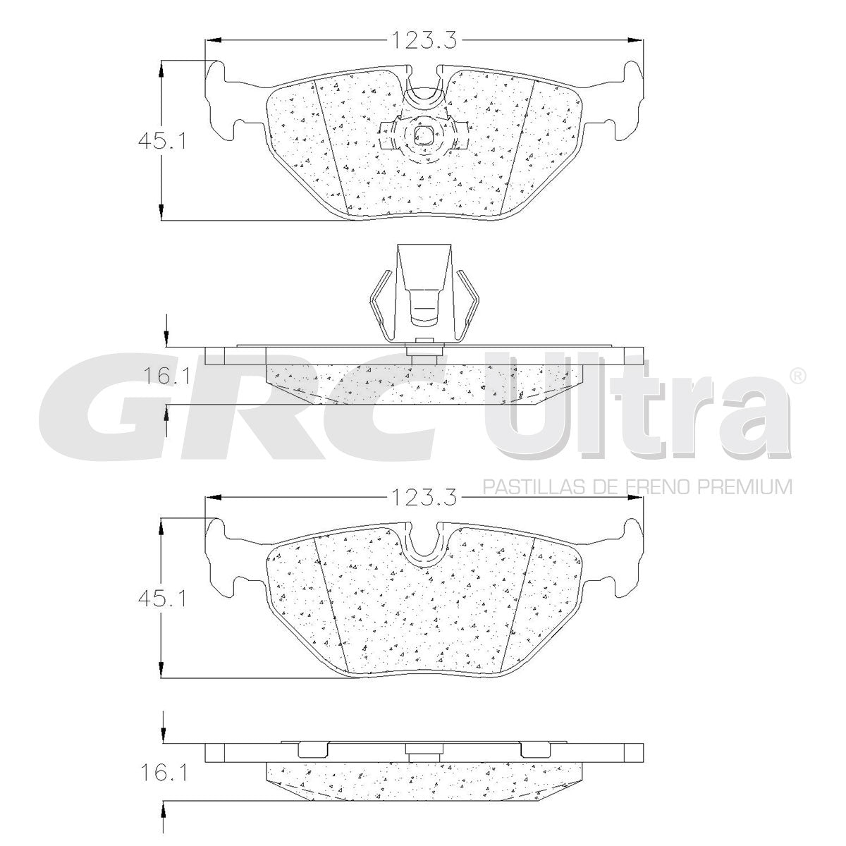 GMD692 - BALATAS SEMIMETALICAS TRASERAS PARA BMW 318I 1992-1998