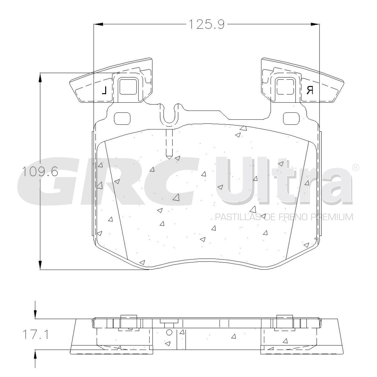 GCD2162 - BALATAS CERAMICAS DELANTERAS PARA MERCEDES-BENZ GLC250 2017-2018