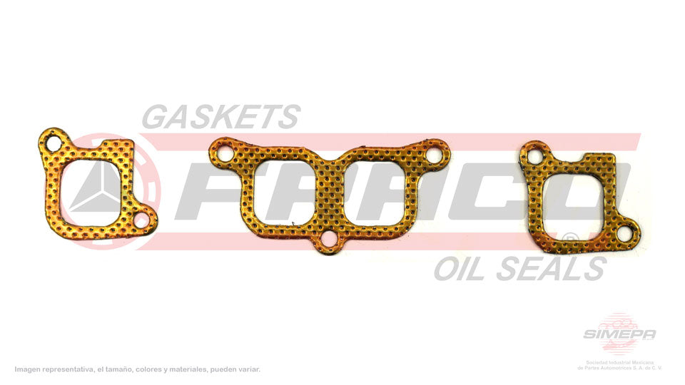 MEX-3840023 - EMPAQUE MULTIPLE DE ESCAPE PARA CHEVROLET LUV L4 1.8 L 8 V. SOHC 1976-1982