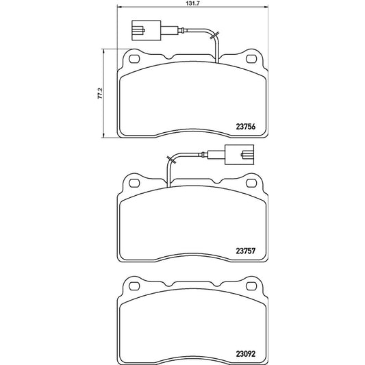 BRE-P23154 - BALATAS DELANTERAS PARA ALFA ROMEO GIULIETTA QUADRIFOGLIO VERDE 2012-2012