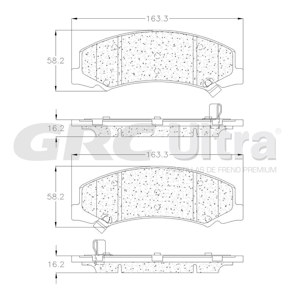 GCD1159 - BALATAS CERAMICAS DELANTERAS PARA BUICK LACROSSE 5.3L 2008-2009