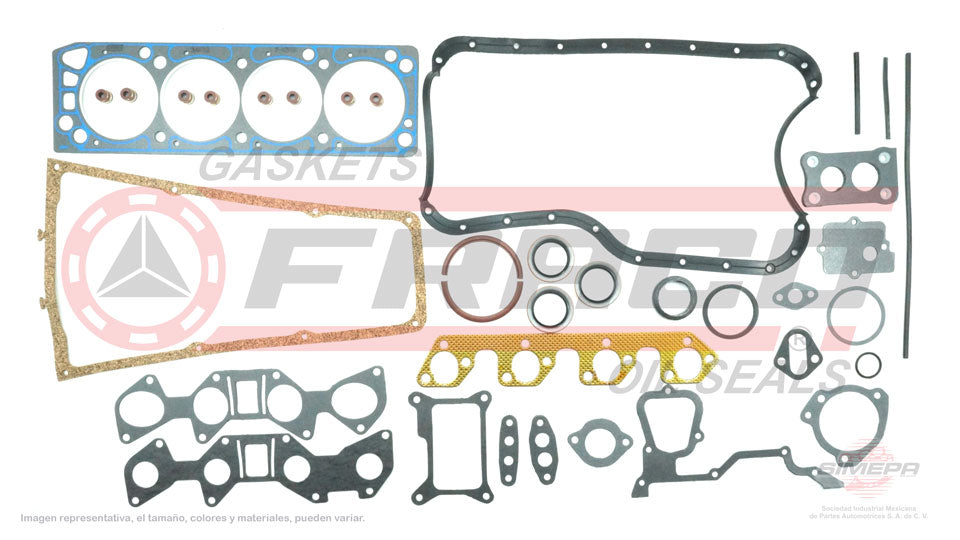 FSX-2640070 - JUEGO DE EMPAQUES PARA FORD COURIER L4 2.3 L SOHC 8 V. 140 CID 1977-1981