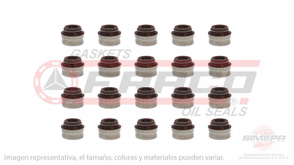 SS-4706-V-20 - SELLOS DE VALVULA POR JUEGOS PARA FORD FOCUS L5 2.5 L TURBO 20 V. DOHC HYDA 2007-2011