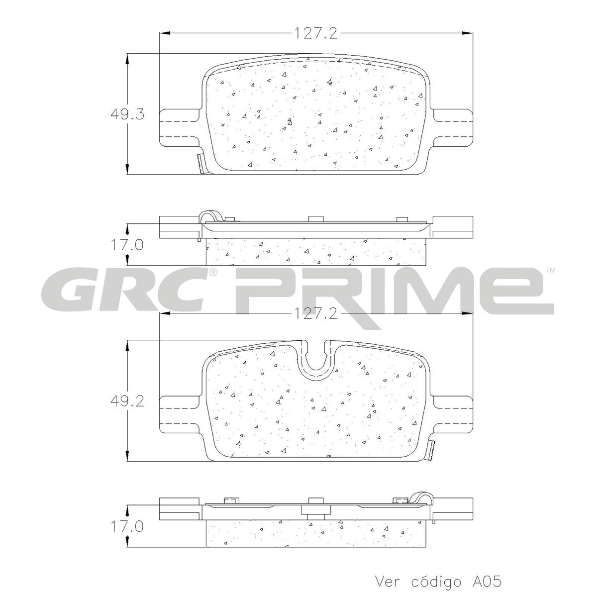 GPRD2174SD - BALATAS SEMIMETALICAS TRASERAS PARA CADILLAC ESCALADE 2021-2024