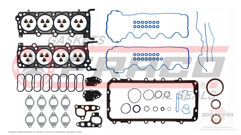 FSX-2682097-2 - JUEGO DE EMPAQUES PARA FORD EXPLORER 4.6 L SOHC V8 24 V. SOHC 2007-2008