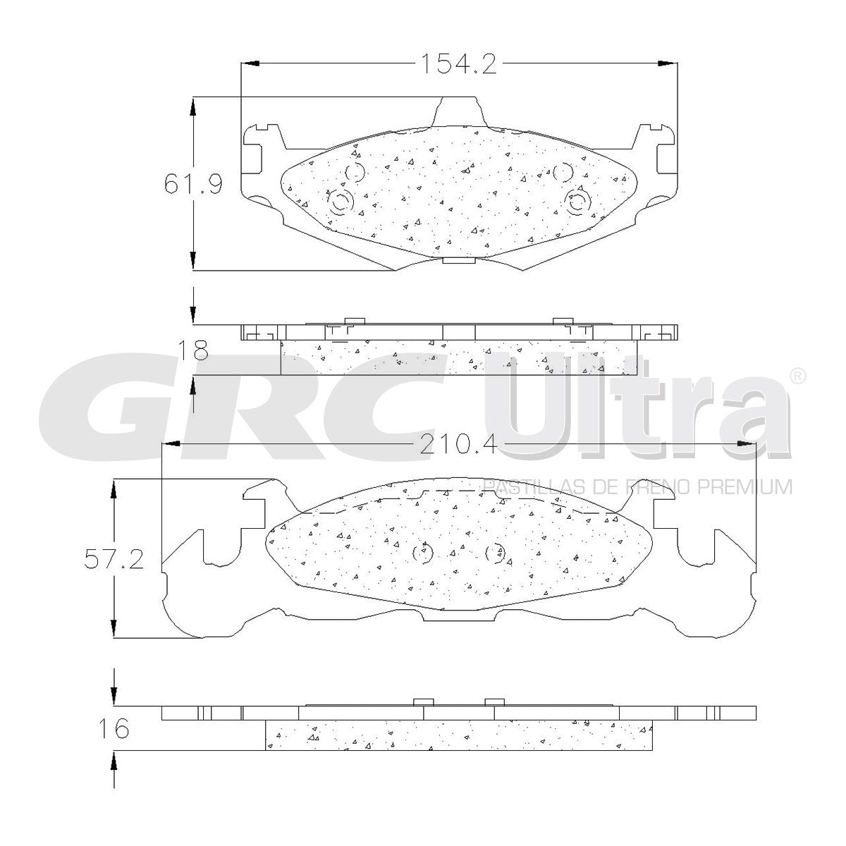 GMD219 - BALATAS SEMIMETALICAS DELANTERAS PARA CHRYSLER DAYTONA 1984-1990