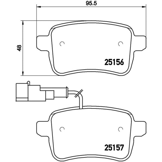 BRE-P23133 - BALATAS TRASERAS PARA ALFA ROMEO GIULIETTA QUADRIFOGLIO VERDE 2012-2016