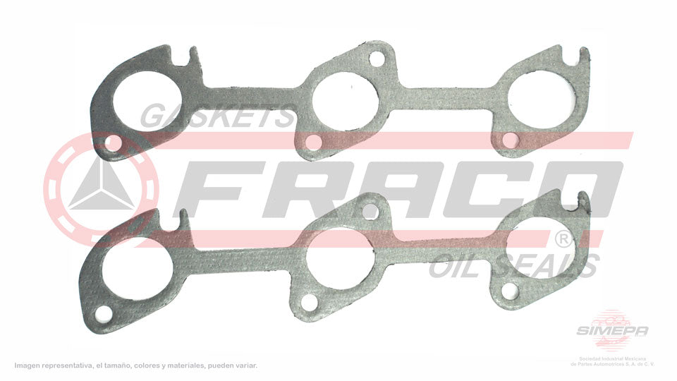 MEX-2662040 - EMPAQUE MULTIPLE DE ESCAPE PARA FORD BRONCO II V6 2.9 L 12 V. OHV 1986-1990