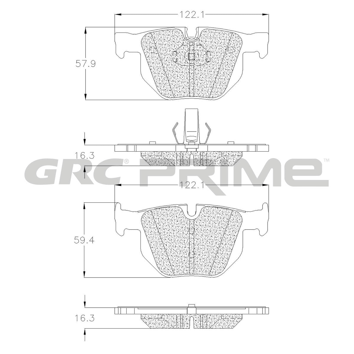 GPRD1042A - BALATAS SEMIMETALICAS TRASERAS PARA BMW 525I 2008-2008