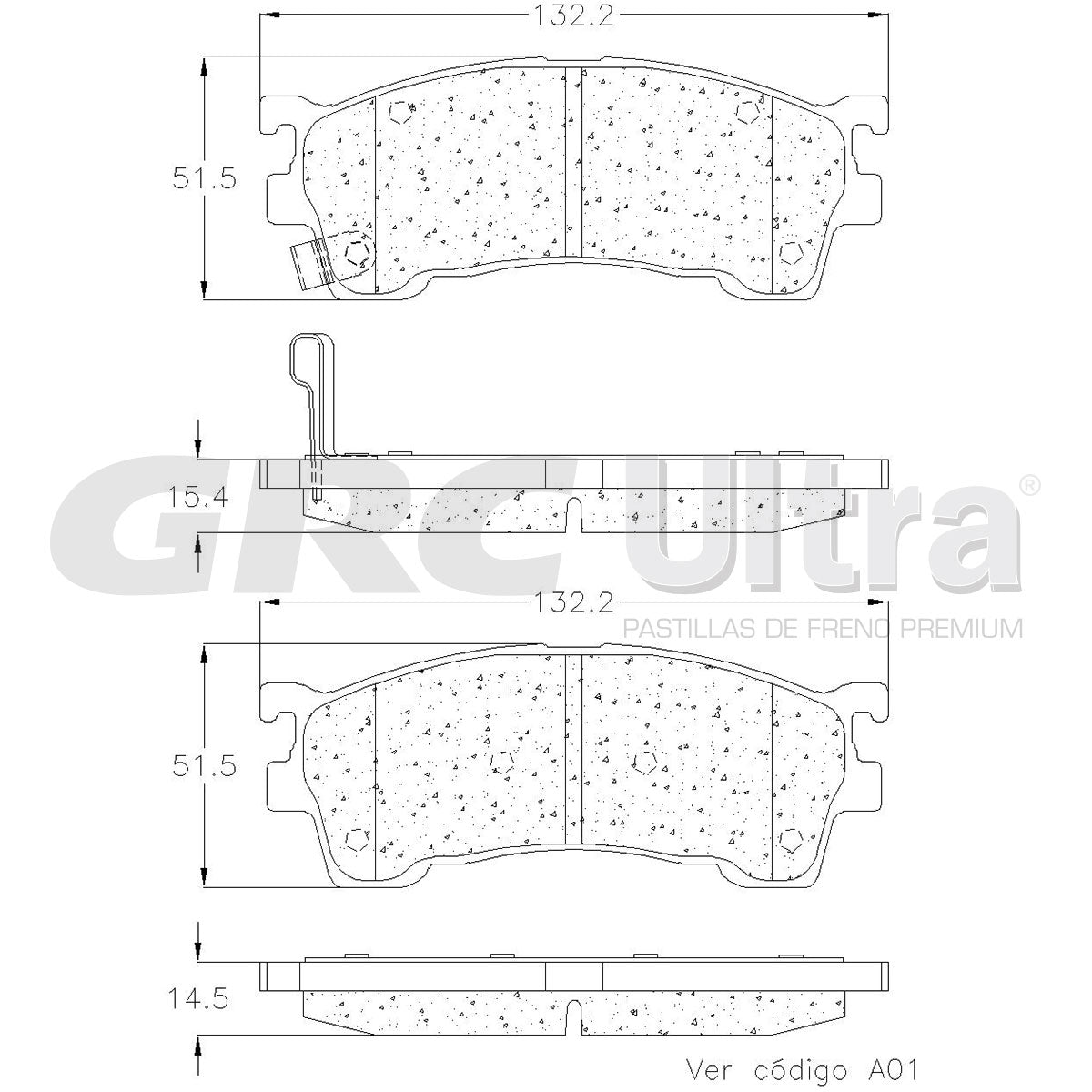 GCD637 - BALATAS CERAMICAS DELANTERAS PARA FORD PROBE 1994-1997