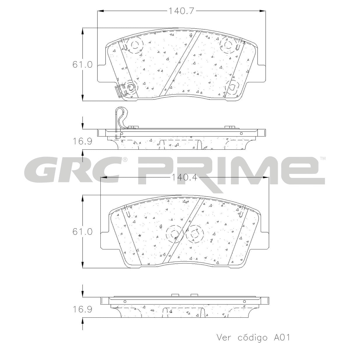 GPRD2117 - BALATAS CERAMICAS DELANTERAS PARA GENESIS G70 ADVANCED 2021-2021