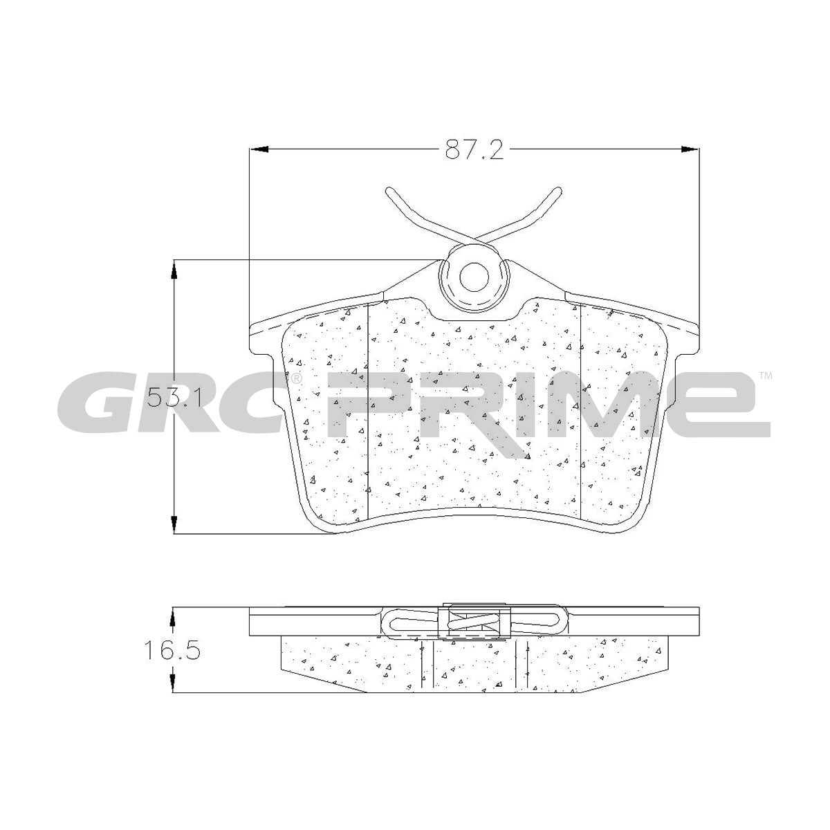 GPRD1926 - BALATAS CERAMICAS TRASERAS PARA PEUGEOT PARTNER 2013-2018