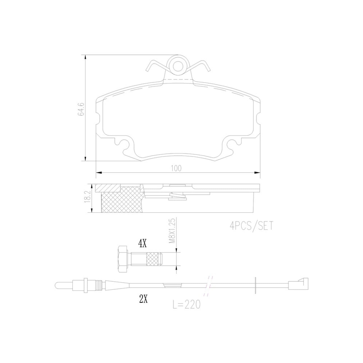 BRE-P68008N - BALATAS DELANTERAS PARA NISSAN APRIO BASE 2008-2010