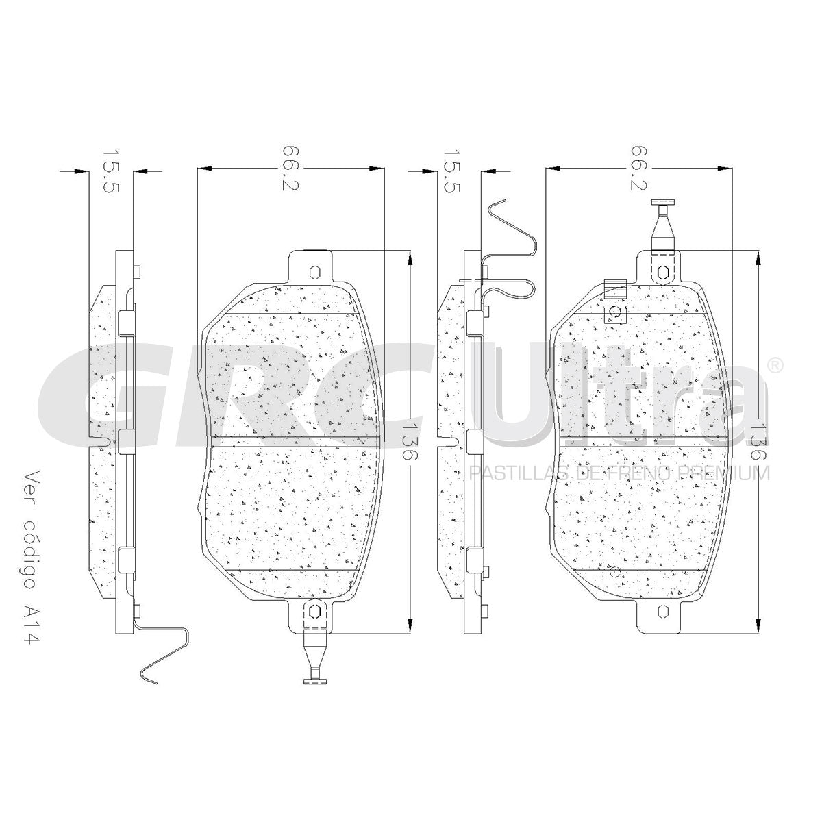 GCD969 - BALATAS CERAMICAS DELANTERAS PARA INFINITI FX35 2003-2005