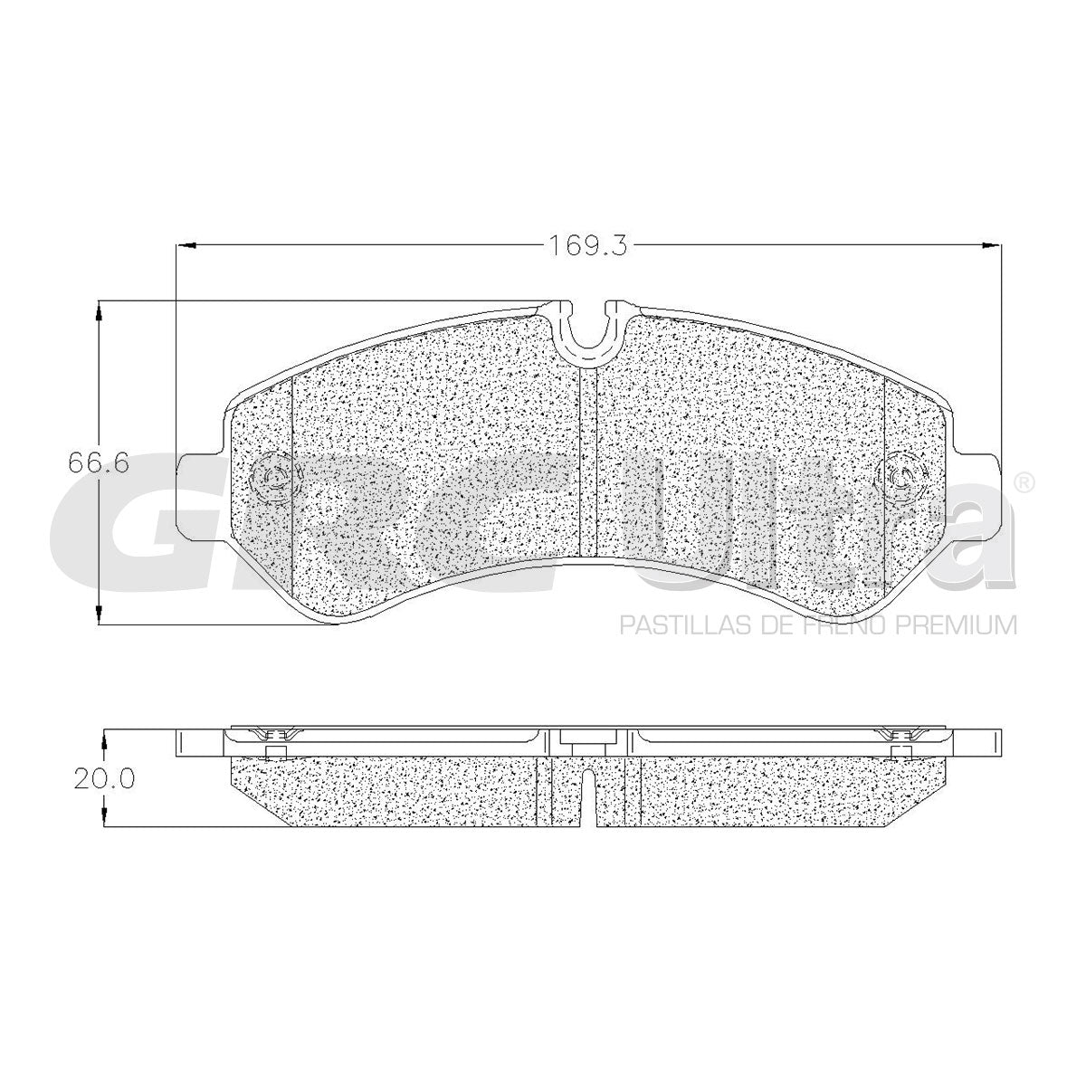 GMD2236 - BALATAS SEMIMETALICAS TRASERAS PARA MERCEDES-BENZ SPRINTER 2019-2019