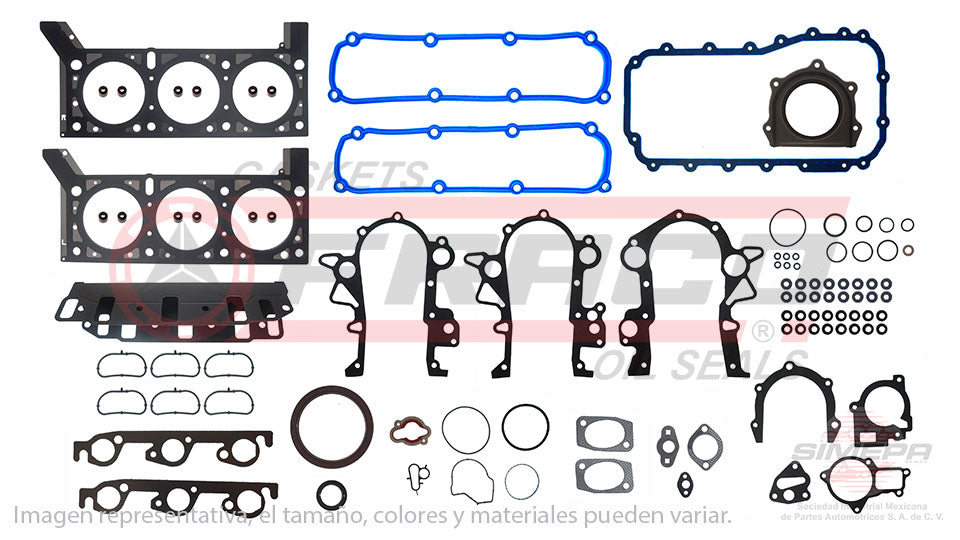 FSX-1162023 - JUEGO DE EMPAQUES PARA CHRYSLER TOWN & COUNTRY V6 3.3 L 12 V. OHV 2004-2010