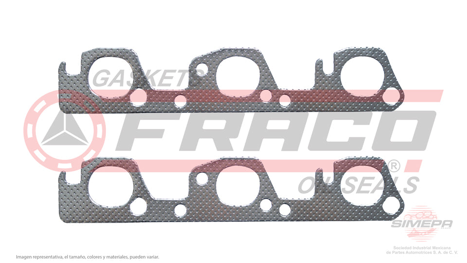 MEX-1162047 - EMPAQUE MULTIPLE DE ESCAPE PARA JEEP WRANGLER V6 3.8 L 12 V OHV EGT 2007-2011