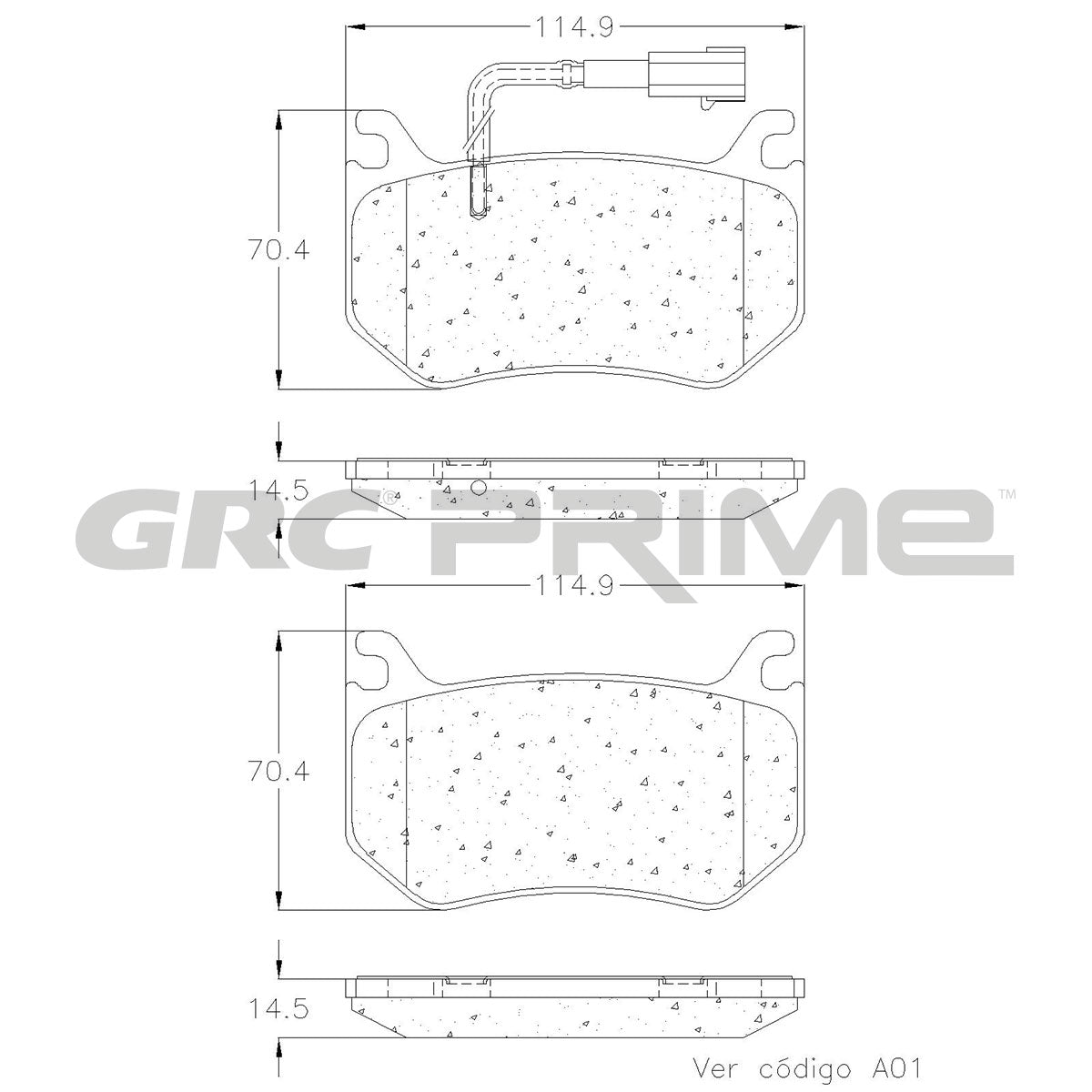 GPRD2043 - BALATAS SEMIMETALICAS TRASERAS PARA ALFA ROMEO GIULIA QUADRIFOGLIO 2.9L 2021-2023