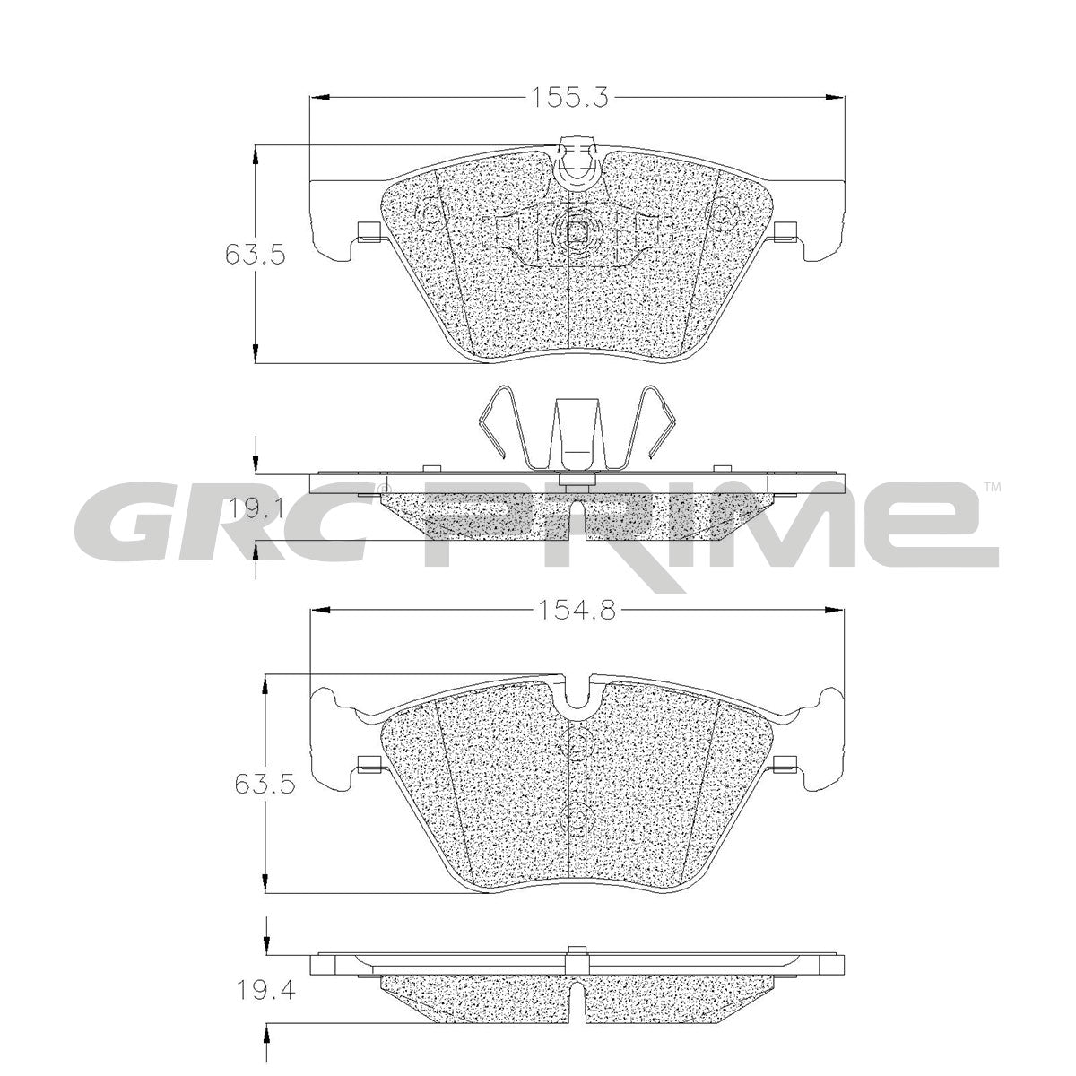 GPRD1061A - BALATAS CERAMICAS DELANTERAS PARA BMW 120I 2005-2005
