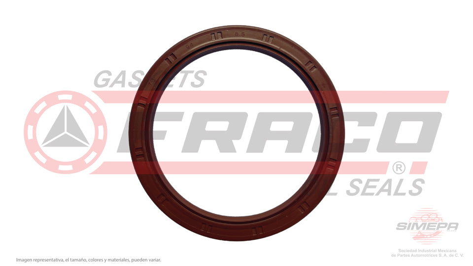 S-076071-V - RETEN DE CIGÜEÑAL PARA CHEVROLET PRIZM L4 1.8 L 16 V. DOHC 1ZZFE 1998-2002