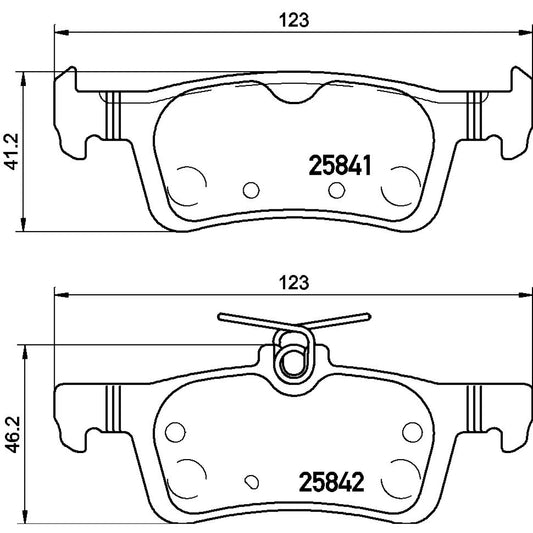 BRE-P61121 - BALATAS TRASERAS PARA PEUGEOT 308 ALLURE 2016-2017