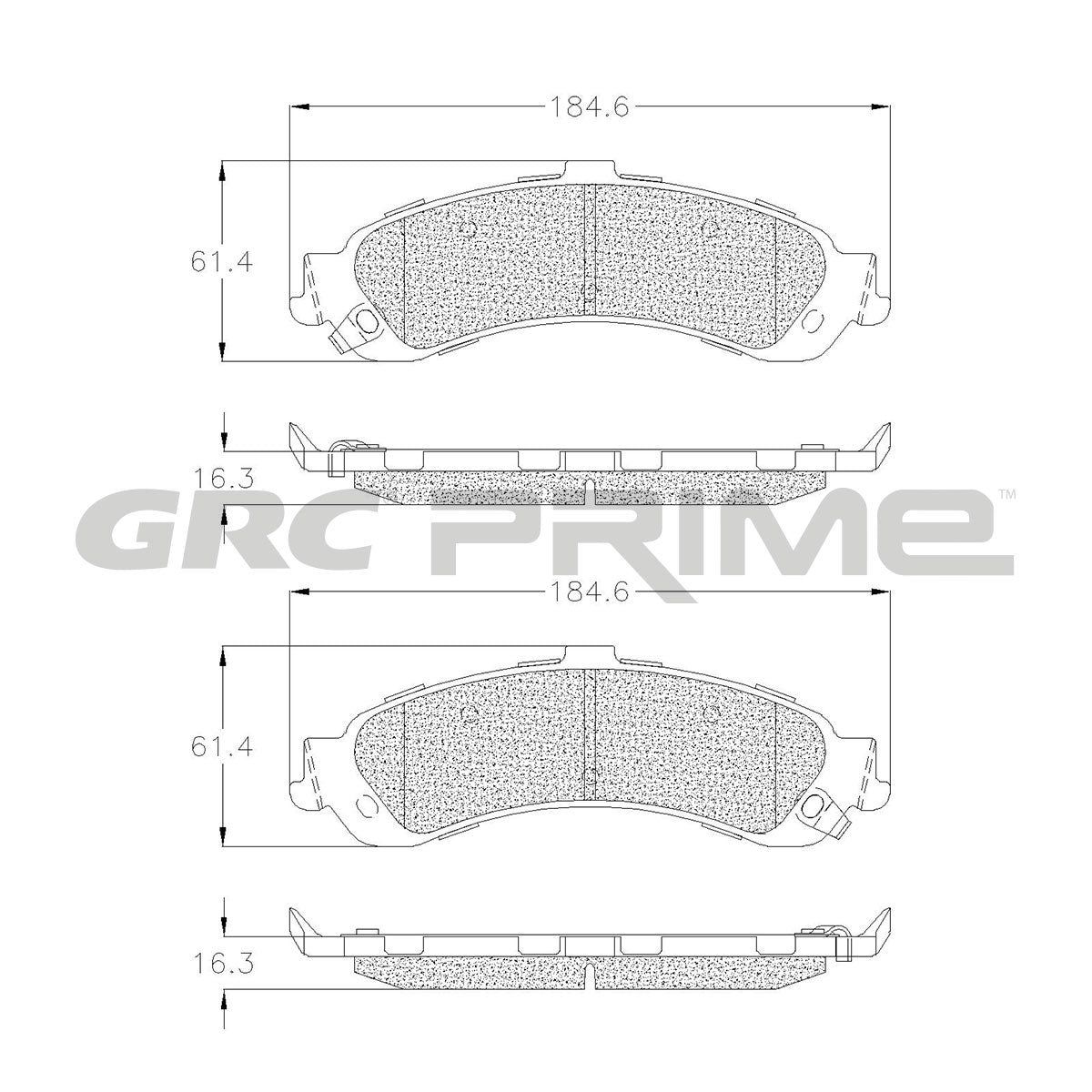 GPRD834SD - BALATAS SEMIMETALICAS TRASERAS PARA CADILLAC ESCALADE 2003-2006