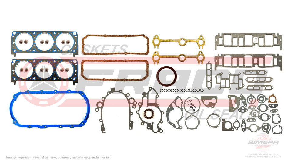 FSX-3062004 - JUEGO DE EMPAQUES PARA BUICK SKYLARK V6 2.8 L 12 V. OHV 1985