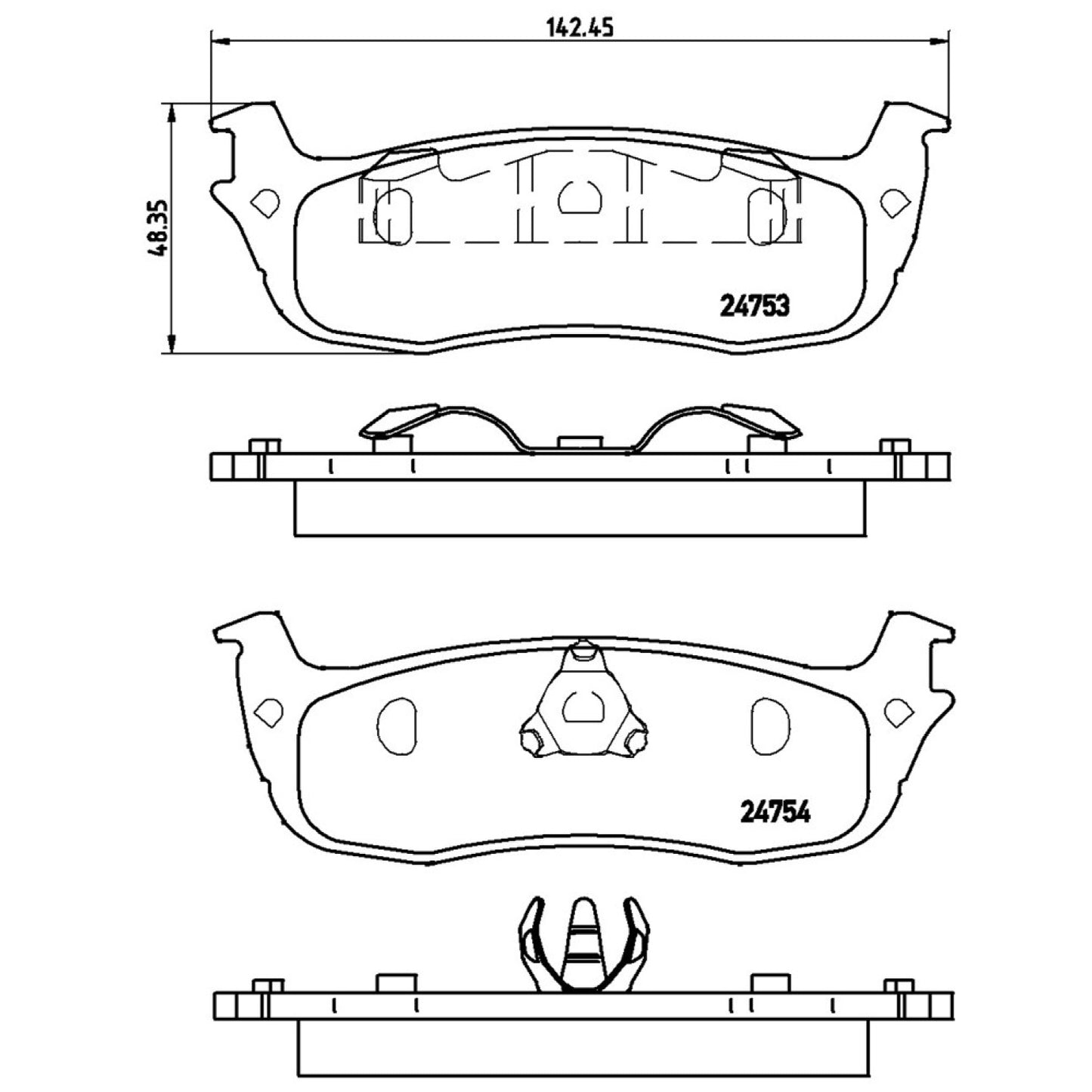 BRE-P24083 - BALATAS TRASERAS PARA FORD EXPEDITION EDDIE BAUER 1997-2002