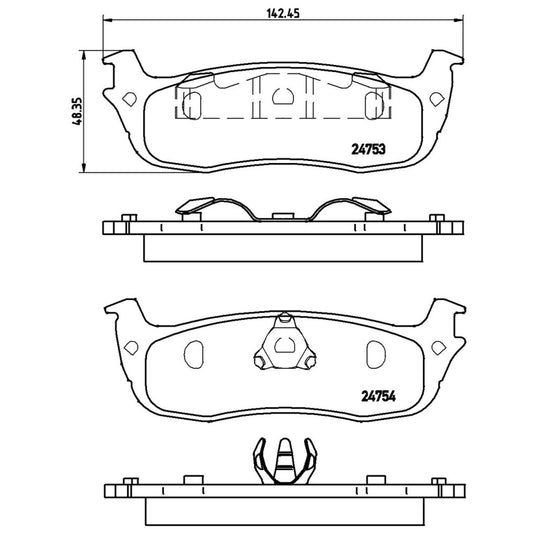 BRE-P24083 - BALATAS TRASERAS PARA FORD EXPEDITION EDDIE BAUER 1997-2002