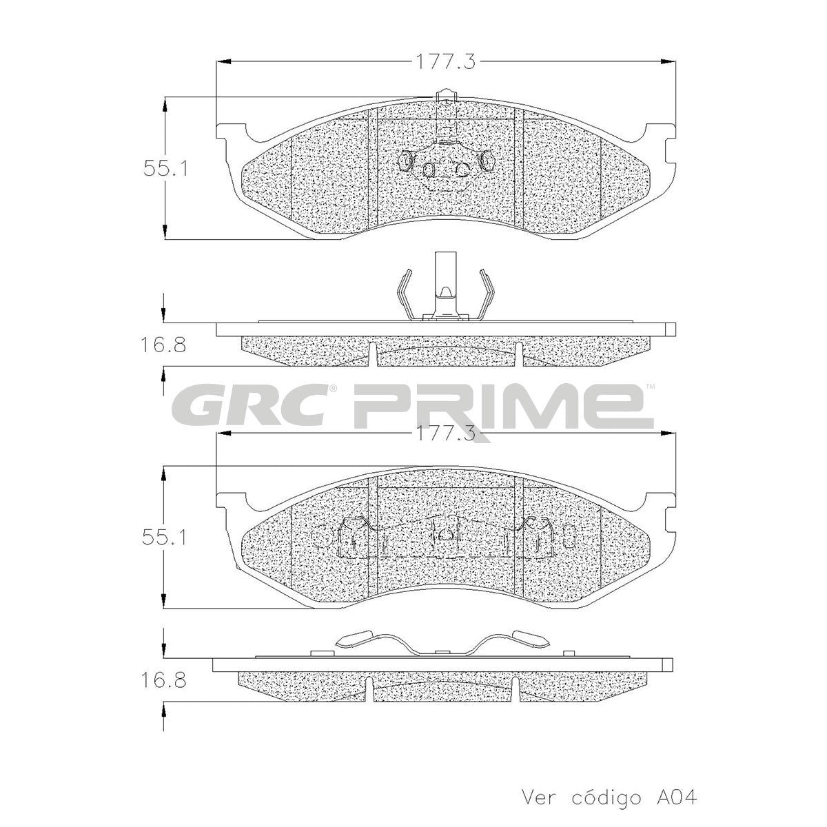 GPRD477 - BALATAS CERAMICAS DELANTERAS PARA JEEP CHEROKEE 1990-2001