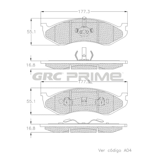 GPRD477 - BALATAS CERAMICAS DELANTERAS PARA JEEP CHEROKEE 1990-2001