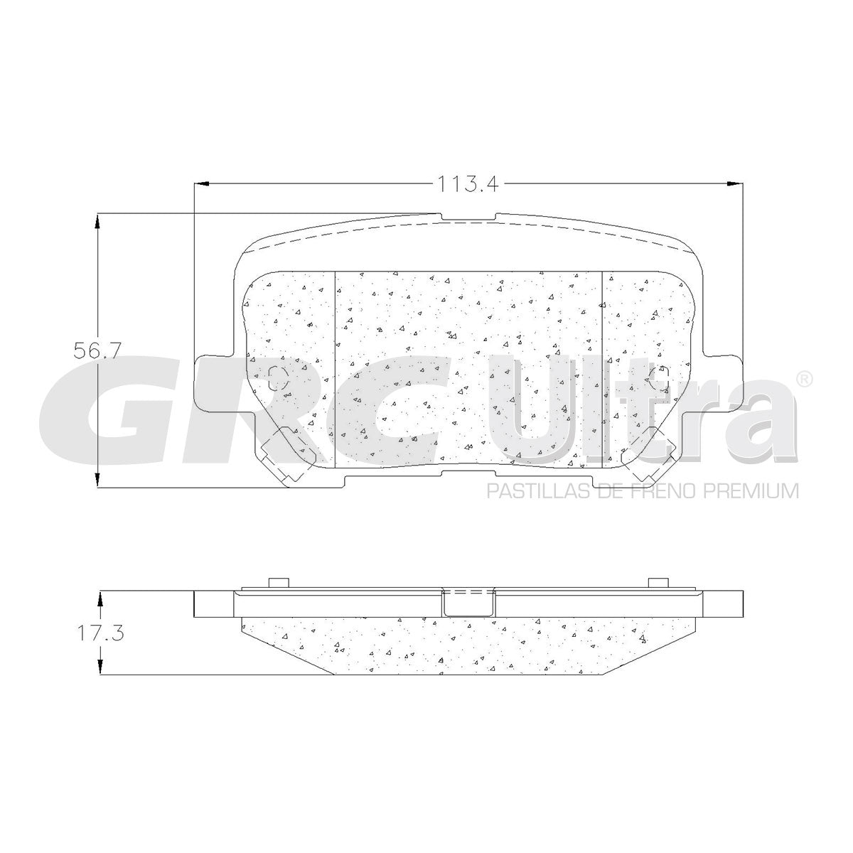 GMD1766 - BALATAS SEMIMETALICAS TRASERAS PARA DODGE CHARGER ENFORCER 2014-2014