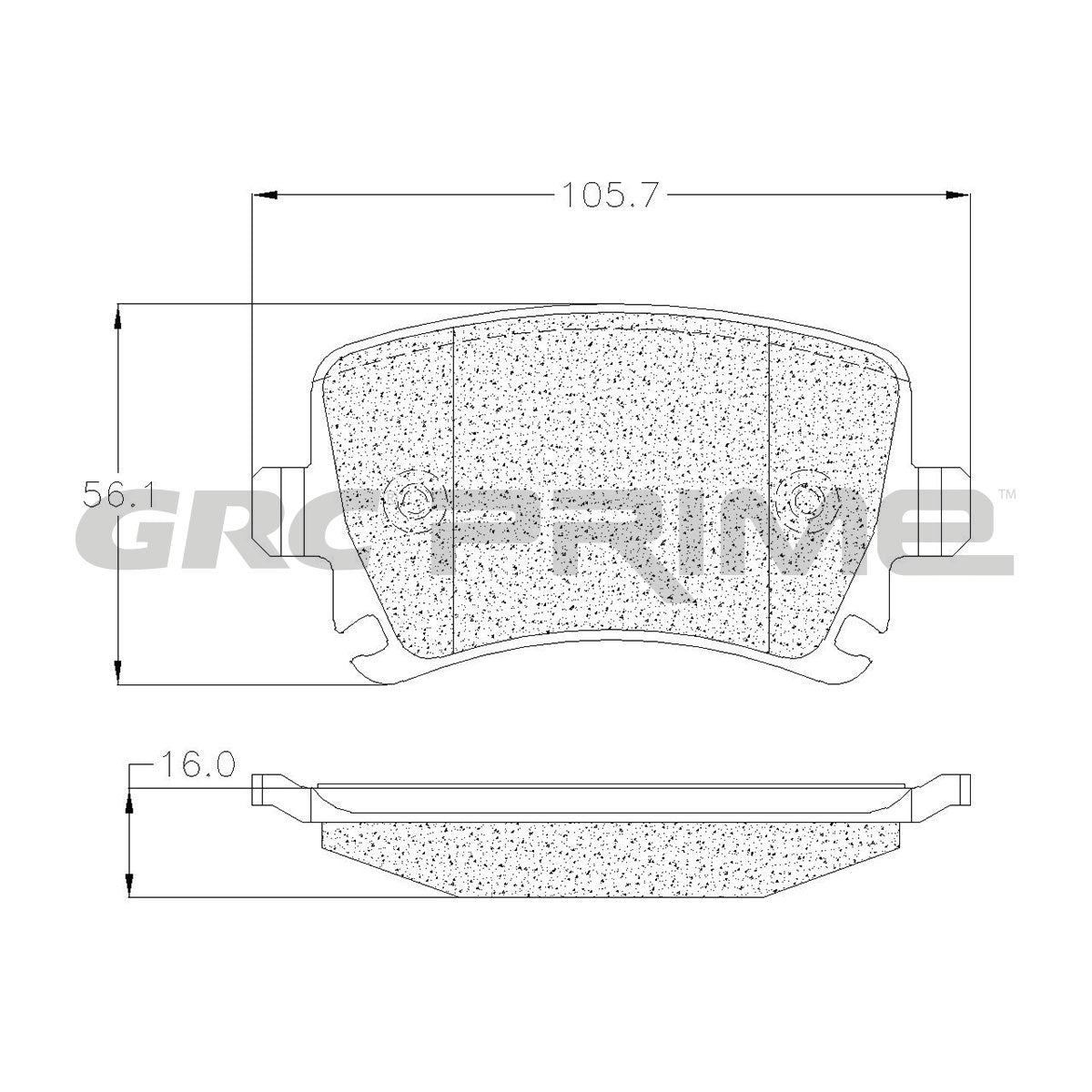 GPRD1108 - BALATAS CERAMICAS TRASERAS PARA AUDI A3 2.0L 2008-2009