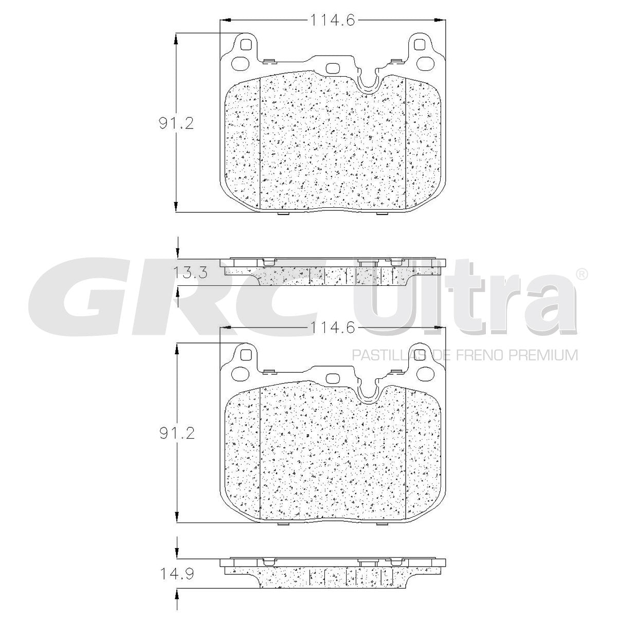 GMD1875 - BALATAS SEMIMETALICAS DELANTERAS PARA BMW 228I GRAN COUPE 2021-2024