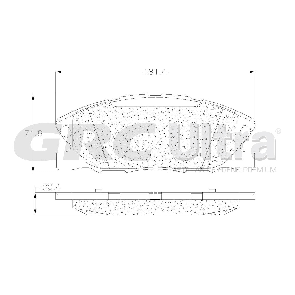 GMD1767 - BALATAS SEMIMETALICAS DELANTERAS PARA DODGE CHARGER ENFORCER 2014-2014