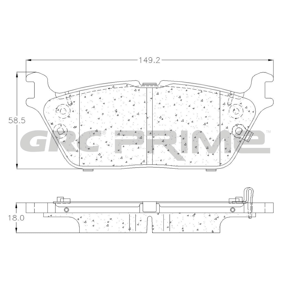 GPRD2169SD - BALATAS SEMIMETALICAS TRASERAS PARA JEEP GRAND WAGONEER 2022-2024