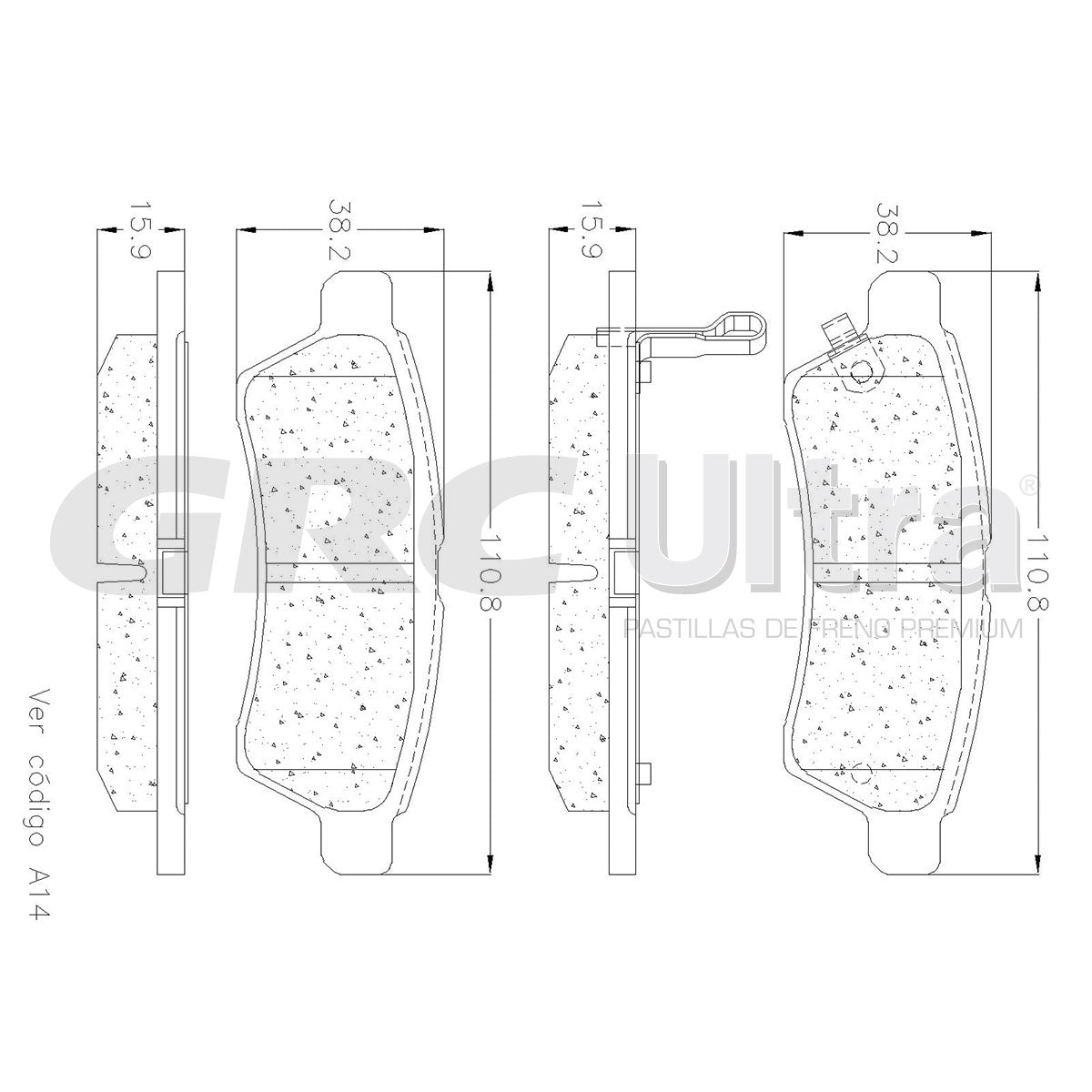 GCD1100 - BALATAS CERAMICAS TRASERAS PARA NISSAN FRONTIER 2.5L 2006-2007