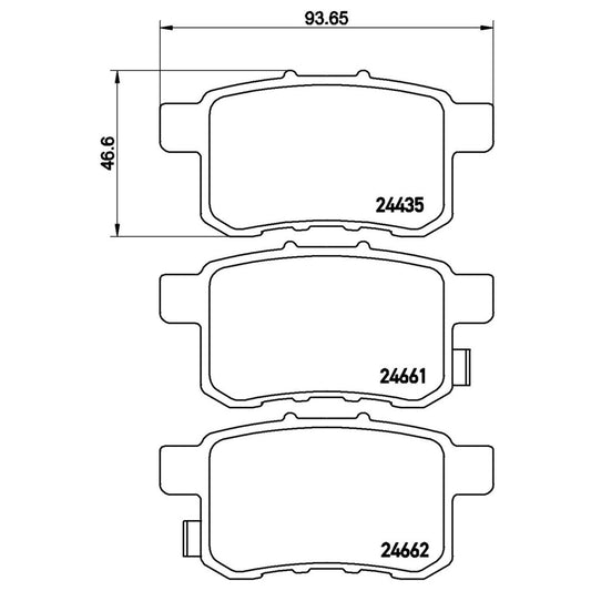 BRE-P28072 - BALATAS TRASERAS PARA HONDA ACCORD EX COUPE 2.4 4 2008-2013