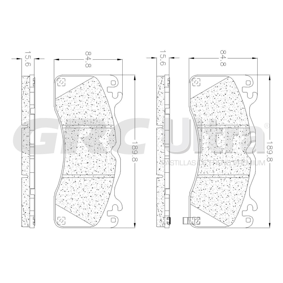 GMD1792 - BALATAS SEMIMETALICAS DELANTERAS PARA FORD MUSTANG BULLITT 2019-2020