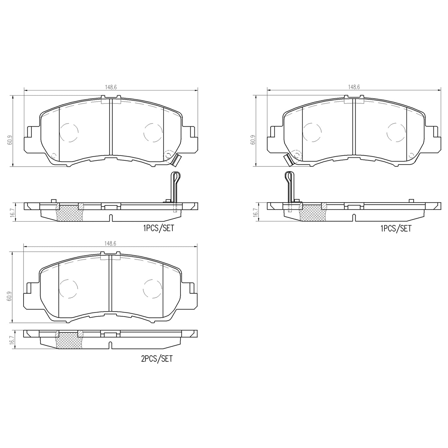 BRE-P54061N - BALATAS DELANTERAS PARA MITSUBISHI ECLIPSE CROSS GLS 2019-2020